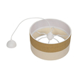 GLOBOSTAR® LIVA 203-0173 Μοντέρνο Κρεμαστό Φωτιστικό Οροφής με Ντουί 1 x E27 AC 220-240V IP20 - Καφέ & Μπεζ - Μ38 x Π38 x Υ20cm
