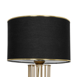 GloboStar® NOVA 201-0042 Μοντέρνο Επιδαπέδιο Φωτιστικό 1 x E27 IP20 Χρυσό Μεταλλό με Μαύρο Ύφασμα - Μ32 x Π32 x Υ152cm