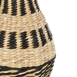 GloboStar® Artificial Garden HAVANA 21230 Διακοσμητικό Πλεκτό Καλάθι - Κασπώ Γλάστρα - Flower Pot Μπεζ με Μαύρο Π25 x M25 x Υ57cm