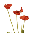 GloboStar® Artificial Garden RED POPPY BRANCH 21333 Τεχνητό Διακοσμητικό Κλαδί Παπαρούνα Κόκκινη Y50cm