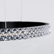 GLOBOSTAR® DIAMOND TRIO 61146 Μοντέρνο Κρεμαστό Φωτιστικό Οροφής LED 150W 18379lm 360° AC 220-240V IP20 Ρυθμιζόμενο Λευκό CCT με Χειριστήριο από 2700K έως 6000K Dimmable - Lumileds SMD Chip - Μαυρό Ματ - Μ170 x Π170 x Υ60cm - 3 Χρόνια Εγγύηση