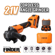 Επαναφορτιζόμενος γωνιακός τρόχος - 21V - Finder - 198347