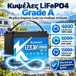 LiFePO4 Grade A μπαταρία 100Ah μεγάλης διάρκειας ζωής