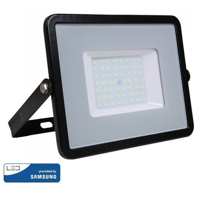 V-TAC Προβολέας LED SMD Slim 50W 100° 5750lm IP65 Samsung Chip G2 High Lumen Μαύρο Σώμα Ψυχρό Λευκό 21761