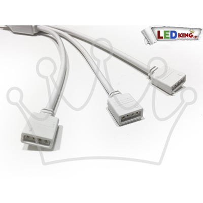 Connector 3 σε 1 για Ταινία LED 7.2 & 14.4 Watt RGB GloboStar 77551