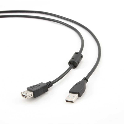 CABLEXPERT ΚΑΛΩΔΙΟ USB EXTENSION 2.0 MALE-FEMALE ΜΕ ΦΕΡΡΙΤΗ 1.8m - GM-USB-EXT-2M