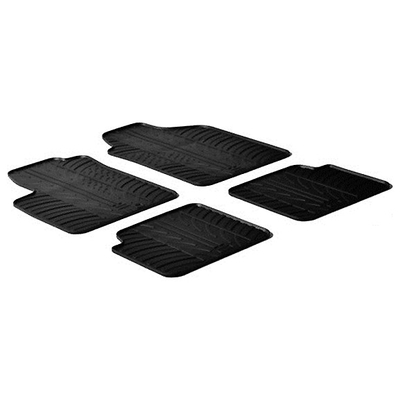 FIAT 500 07/2007-2016 / FIAT 500C 09/2007-06/2015 ΜΑΡΚΕ ΠΑΤΑΚΙΑ SUMISURA ΛΑΣΤΙΧΟ ΣΕ ΜΑΥΡΟ ΧΡΩΜΑ ME ΚΟΥΜΠΩΜΑΤΑ LAMPA - 4 ΤΕΜ.