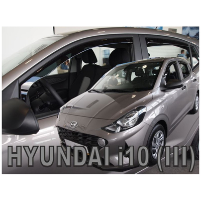 HYUNDAI i10 5D 2019+ ΣΕΤ ΑΝΕΜΟΘΡΑΥΣΤΕΣ ΑΥΤΟΚΙΝΗΤΟΥ ΑΠΟ ΕΥΚΑΜΠΤΟ ΦΙΜΕ ΠΛΑΣΤΙΚΟ HEKO - 4 ΤΕΜ.
