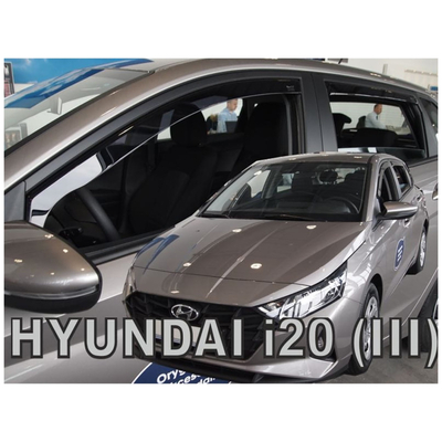 HYUNDAI i20 5D 2020+ - ΣΕΤ ΑΝΕΜΟΘΡΑΥΣΤΕΣ ΑΥΤΟΚΙΝΗΤΟΥ ΑΠΟ ΕΥΚΑΜΠΤΟ ΦΙΜΕ ΠΛΑΣΤΙΚΟ HEKO - 4 ΤΕΜ.