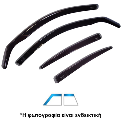 RENAULT ARKANA 5D 2019+  ΣΕΤ ΑΝΕΜΟΘΡΑΥΣΤΕΣ ΑΥΤΟΚΙΝΗΤΟΥ ΑΠΟ ΕΥΚΑΜΠΤΟ ΦΙΜΕ ΠΛΑΣΤΙΚΟ HEKO - 4 ΤΕΜ.