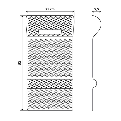 ΤΑΚΟΣ (ΣΤΟΠ) ΤΡΟΧΩΝ ΑΥΤΟΚΙΝΗΤΟΥ 52 Χ 25 cm - 1 ΤΕΜ.