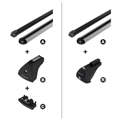 ΜΠΑΡΕΣ ΟΡΟΦΗΣ 127cm ΣΙΔΕΡΕΝΙΕΣ QUADRA 2TEM ΧΩΡΙΣ ΚΛΕΙΔΙ