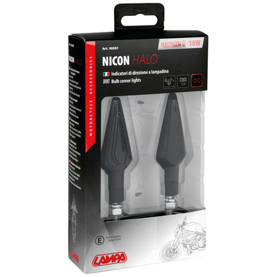 ΦΛΑΣ MOTO NICON HALO ΜΑΥΡΑ 12V ΑΛΟΓΟΝΟΥ 10W 84,5x29mm 2ΤΕΜ.