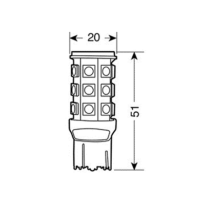ΛΑΜΠΑΚΙ W21/5W 12V  HYPER-LED 81