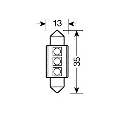 ΛΑΜΠΑΚΙ ΠΛΑΦΟΝΙΕΡΑΣ 13x35mm HYPER-LED 9