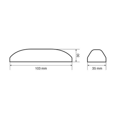 Φως Φορτηγού 24V 3LED Πορτοκαλί 103x35mm