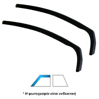 MAZDA 2 5D 2014+ ΖΕΥΓΑΡΙ ΑΝΕΜΟΘΡΑΥΣΤΕΣ ΑΠΟ ΕΥΚΑΜΠΤΟ ΦΙΜΕ ΠΛΑΣΤΙΚΟ HEKO - 2 ΤΕΜ.