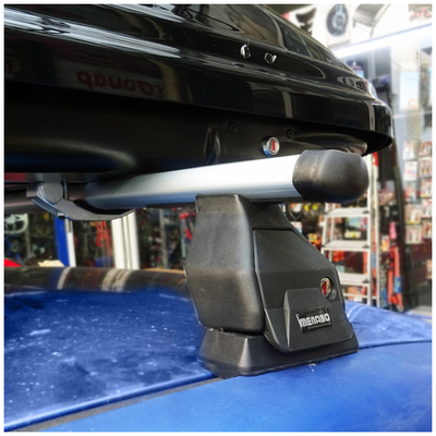 MAZDA 3 5D 2003-2013 KIT ΜΕ ΜΠΑΡΕΣ ΟΡΟΦΗΣ ΑΛΟΥΜΙΝΙΟΥ ΚΑΙ ΜΠΑΓΚΑΖΙΕΡΑ ΟΡΟΦΗΣ MANIA 460 DUO MENABO (AL2-3360/MB-FIX509FP-3290/MB-3540/MB)