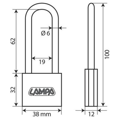 ΛΟΥΚΕΤΟ 50mm XL STANDARD ΜΕ 3 ΚΛΕΙΔΙΑ