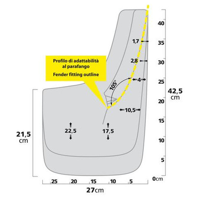 ΛΑΣΠΩΤΗΡΕΣ SPLASH-GUARDS CONTOUR SUV 27x42,5cm TYPE-6 2ΤΕΜ.