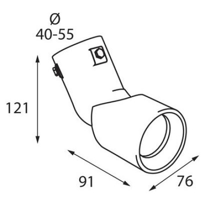 ΑΚΡΟ ΕΞΑΤΜΙΣΗΣ TS-67 40-55mm ΛΟΞΟ 110 ΜΟΙΡΕΣ