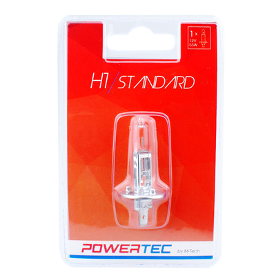 Λαμπάκι Αλογόνου H1 12V 55W P14,5s POWERTEC STANDARD 1ΤΕΜ.