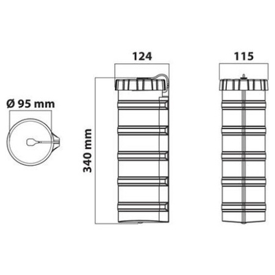 ΣΤΡΟΓΓΥΛΟ ΚΟΥΤΙ ΦΥΛΑΞΗΣ ΕΓΓΡΑΦΩΝ (340 X 95 mm)