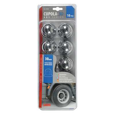 ΚΑΠΑΚΙΑ ΜΠΟΥΛΟΝΙΩΝ ΦΟΡΤΗΓΟΥ ΠΛΑΣΤΙΚΑ ΧΡΩΜΙΟΥ 30mm 10ΤΕΜ.