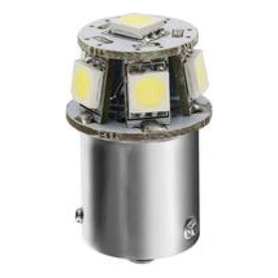 R5W 24V BA15s HYPER-LED18 ΠΟΡΤΟΚΑΛΙ 6SMDx3chips (ΜΟΝΟΠΟΛΙΚΟ-ΦΟΥΝΤΟΥΚΙ-) BLISTER 1ΤΕΜ.