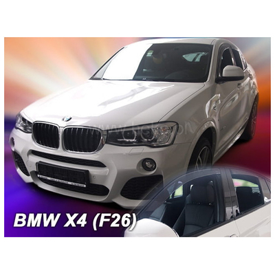BMW X4 F26 5D 2013+ ΣΕΤ ΑΝΕΜΟΘΡΑΥΣΤΕΣ ΑΥΤΟΚΙΝΗΤΟΥ ΑΠΟ ΕΥΚΑΜΠΤΟ ΦΙΜΕ ΠΛΑΣΤΙΚΟ HEKO - 4 ΤΕΜ.