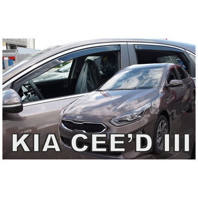KIA CEED 5D HTB 2017+   ΣΕΤ ΑΝΕΜΟΘΡΑΥΣΤΕΣ ΑΥΤΟΚΙΝΗΤΟΥ ΑΠΟ ΕΥΚΑΜΠΤΟ ΦΙΜΕ ΠΛΑΣΤΙΚΟ HEKO - 4 ΤΕΜ.