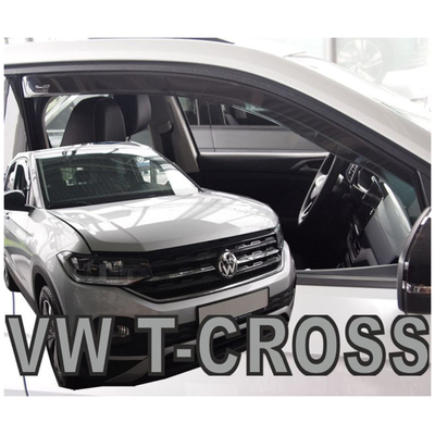VW T-CROSS 5D 2019+ ΖΕΥΓΑΡΙ ΑΝΕΜΟΘΡΑΥΣΤΕΣ ΑΠΟ ΕΥΚΑΜΠΤΟ ΦΙΜΕ ΠΛΑΣΤΙΚΟ HEKO - 2 ΤΕΜ.