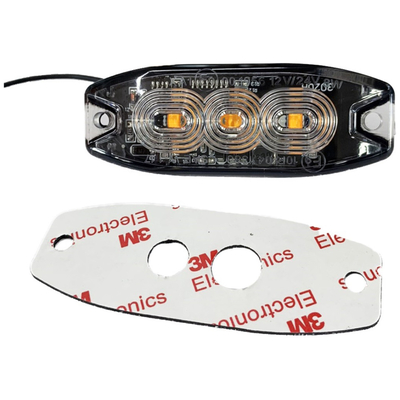 ΣΤΡΟΜΠΟ 12/24V 8x3x0,9cm ΠΟΡΤΟΚΑΛΙ 3LED 9W (3x3W) R65 R10 AMiO - 1 ΤΕΜ.