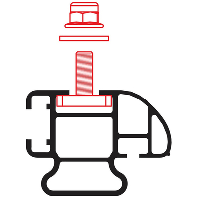 ΑΝΤΑΠΤΟΡΑΣ ΓΙΑ ΒΑΣΗ ΣΤΗΡΙΞΗΣ ΦΑΡΟΥ ΓΙΑ ΜΠΑΡΕΣ ΟΡΟΦΗΣ KARGO PLUS ΑΛΟΥΜΙΝΙΟΥ NORDRIVE -1ΤΕΜ.