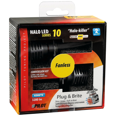 H7 HALO KILLER PX26d 9-32V -20W - 6500K - 3200lm HALO LED KIT SERIES 10 (12 LED ZES CHIPS) - 2 ΤΕΜ.