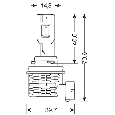 H8-H9-H11-H16 HALO KILLER PGJ19-X 9-32V -20W - 6500K - 3200lm HALO LED KIT SERIES 10 (12 LED ZES CHIPS) - 2 ΤΕΜ.
