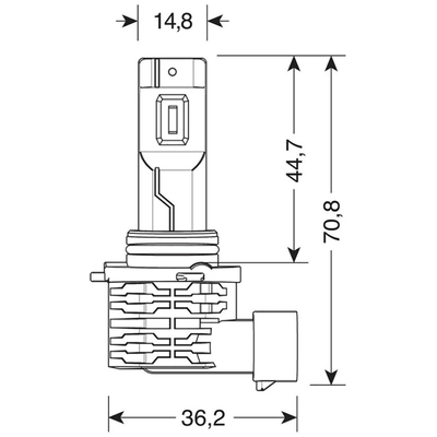 H10-HB3 9005 HALO KILLER P20d 9-32V -20W - 6500K - 3200lm HALO LED KIT SERIES 10 (12 LED ZES CHIPS) - 2 ΤΕΜ.