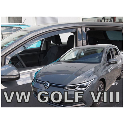 VW GOLF 8 5D 2020+ ΣΕΤ ΑΝΕΜΟΘΡΑΥΣΤΕΣ ΑΥΤΟΚΙΝΗΤΟΥ ΑΠΟ ΕΥΚΑΜΠΤΟ ΦΙΜΕ ΠΛΑΣΤΙΚΟ HEKO - 4 ΤΕΜ.