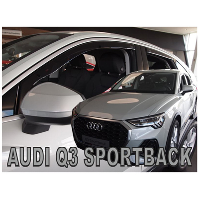 AUDI Q3 5D SPORTBACK 2020+ ΣΕΤ ΑΝΕΜΟΘΡΑΥΣΤΕΣ ΑΥΤΟΚΙΝΗΤΟΥ ΑΠΟ ΕΥΚΑΜΠΤΟ ΦΙΜΕ ΠΛΑΣΤΙΚΟ HEKO - 4 ΤΕΜ.