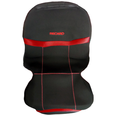 ΗΜΙΚΑΛΥΜΜΑΤΑ ΚΑΘΙΣΜΑΤΩΝ BUCKET RECARO ΜΑΥΡΟ/ΚΟΚΚΙΝΟ ΜΕ ΥΠΟΔΟΧΗ ΠΡΟΣΚΕΦΑΛΟΥ VELCRO & ΠΡΟΣΚΕΦΑΛΑ - 2 ΤΕΜ.