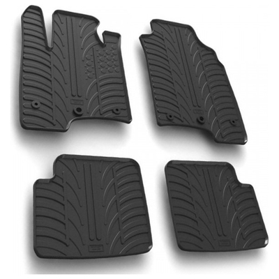 FIAT PANDA 02/2012-10/2020 / FIAT PANDA 11/2020+ ΜΑΡΚΕ ΠΑΤΑΚΙΑ SUMISURA ΛΑΣΤΙΧΟ ΣΕ ΜΑΥΡΟ ΧΡΩΜΑ ME ΚΟΥΜΠΩΜΑΤΑ LAMPA - 4 ΤΕΜ.