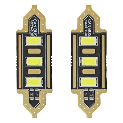 ΛΑΜΠΑΚΙΑ ΠΛΑΦΟΝΙΕΡΑΣ 39mm 12V 5.600K 3xSMD 5730 LED AMIO - 2 ΤΕΜ.