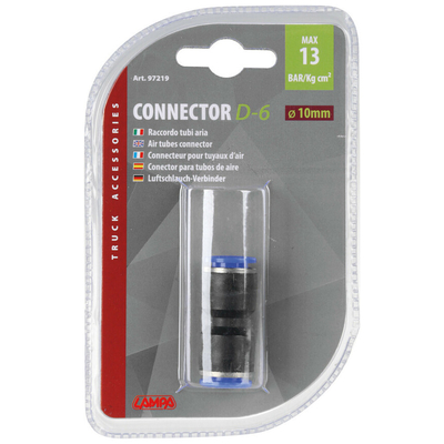 ΣΥΝΔΕΣΜΟΣ ΑΕΡΑ ΔΙΠΛΟΣ Φ 10mm MAX 13BAR kg/cm2 LAMPA - 1 TEM.