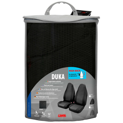ΚΑΛΥΜΜΑΤΑ ΚΑΘΙΣΜΑΤΩΝ ΦΟΡΕΤΟ ΠΟΛΥΕΣΤΕΡΙΚΟ ΥΦΑΣΜΑ (50x89cm)  ΜΑΥΡΟ DUKA HIGH-BACK MODULAR SERIES LAMPA - 2 ΤΕΜ
