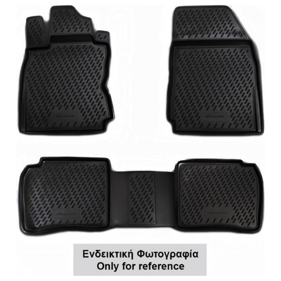 VW POLO 09/2009+ ΜΑΡΚΕ ΠΑΤΑΚΙΑ ΣΕ ΣΚΑΦΗ TPE ΛΑΣΤΙΧΟ ΣΕ ΜΑΥΡΟ ΧΡΩΜΑ NOVLINE - 4 ΤΕΜ.