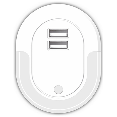 ELVHX - EL130801 | LED Night Light Sensor+2xUSB 5V 2.1A|0.5W|3000k|12lm|{enjoysimplicity}™