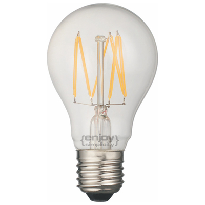 ELVHX - EL827005 | LED FILLAMENT CLEAR A60-6|6W Ε27|2700k|700lm|Nondim|{enjoysimplicity}™