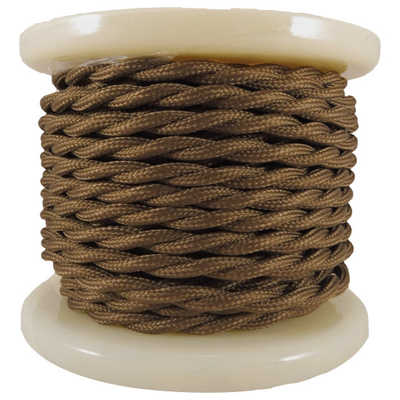 ELVHX - EL338015 | Textile Cable Τwist 2x0.75mm²- ρολλό 10mt – ΚΑΦΕ