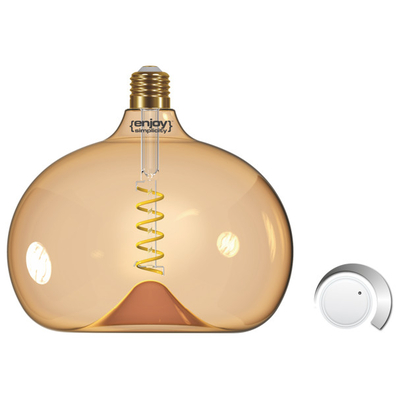 ELVHX - EL822201 | LED SPIRAL FILLAMENT DIM|G190 AMBER 4W(>25w) E27|2000k|250lm|{enjoysimplicity}™