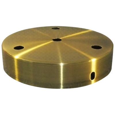 ELVHX - EL329447 | ΣΤΡΟΓΓΥΛΗ ΒΑΣΗ Φ120xh25mm ΧΡΥΣΟ ΑΝΤΙΚΑ|4ΤΡΥΠEΣ